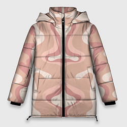 Женская зимняя куртка Линии абстрактные цветные