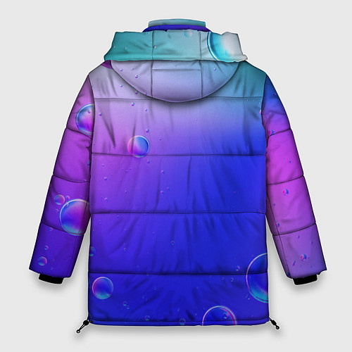 Женская зимняя куртка Радужные мыльные пузыри / 3D-Красный – фото 2