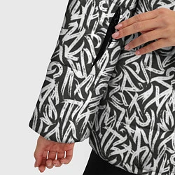 Куртка зимняя женская Надпись краской, цвет: 3D-светло-серый — фото 2