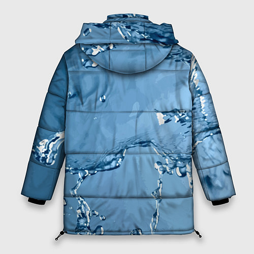 Женская зимняя куртка Водные подтёки на стекле / 3D-Светло-серый – фото 2