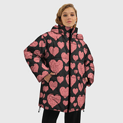 Куртка зимняя женская Сердце-мозг, цвет: 3D-черный — фото 2