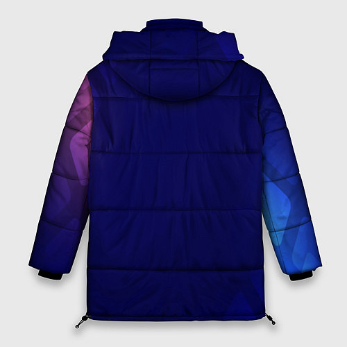 Женская зимняя куртка Темно синий фон / 3D-Красный – фото 2