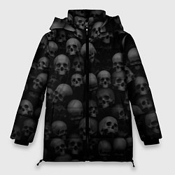 Женская зимняя куртка Композиция из черепов - Dark