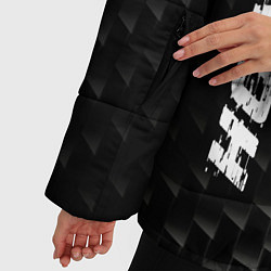 Куртка зимняя женская Honda карбоновый фон, цвет: 3D-черный — фото 2