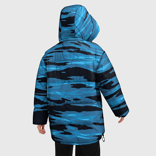 Женская зимняя куртка Волны Камуфляж / 3D-Черный – фото 4