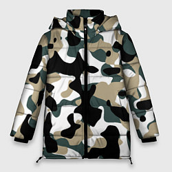 Куртка зимняя женская Камуфляж Snow - Trees - Shrubs, цвет: 3D-светло-серый