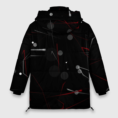 Женская зимняя куртка Движение частиц / 3D-Красный – фото 2