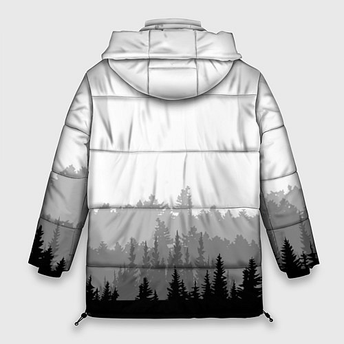 Женская зимняя куртка Птицы над лесом / 3D-Светло-серый – фото 2