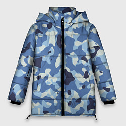 Женская зимняя куртка Камуфляж ВМФ цифра крупный