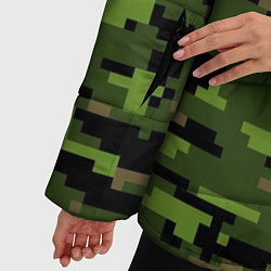 Куртка зимняя женская Камуфляж лесной пиксель, цвет: 3D-черный — фото 2