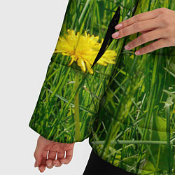 Куртка зимняя женская Солнечные одуванчики, цвет: 3D-светло-серый — фото 2