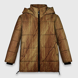 Женская зимняя куртка Деревянная текстура