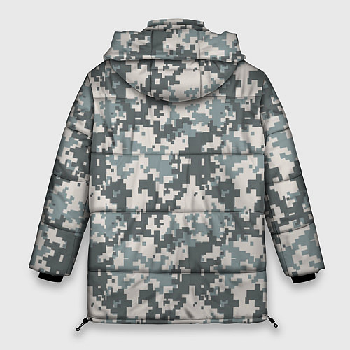 Женская зимняя куртка Камуфляж серый пиксель / 3D-Светло-серый – фото 2