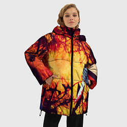 Куртка зимняя женская В ночь на Хэллоуин, цвет: 3D-красный — фото 2