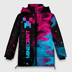 Женская зимняя куртка Minecraft - neon gradient: по-вертикали