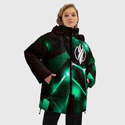 Куртка зимняя женская Dead Space разлом плит, цвет: 3D-черный — фото 2