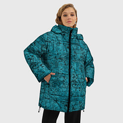 Куртка зимняя женская Абстрактные штрихи - текстура, цвет: 3D-светло-серый — фото 2
