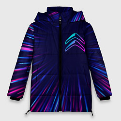 Куртка зимняя женская Citroen neon speed lines, цвет: 3D-черный
