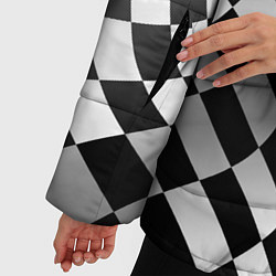Куртка зимняя женская Volkswagen racing flag, цвет: 3D-черный — фото 2