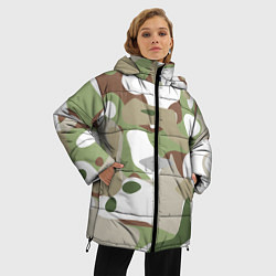Куртка зимняя женская Камуфляж зимний лес крупный, цвет: 3D-красный — фото 2