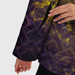 Куртка зимняя женская Текстура - Old wall, цвет: 3D-черный — фото 2
