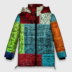 Куртка зимняя женская Patchwork - art, цвет: 3D-черный