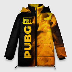 Женская зимняя куртка PUBG - gold gradient: по-вертикали