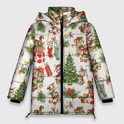 Куртка зимняя женская Christmas Рождество, цвет: 3D-светло-серый