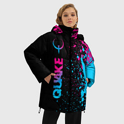 Куртка зимняя женская Quake - neon gradient: по-вертикали, цвет: 3D-черный — фото 2