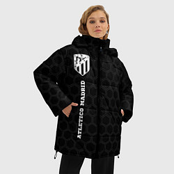 Куртка зимняя женская Atletico Madrid sport на темном фоне: по-вертикали, цвет: 3D-черный — фото 2