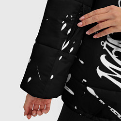 Куртка зимняя женская Maneskin и рок символ на темном фоне, цвет: 3D-черный — фото 2
