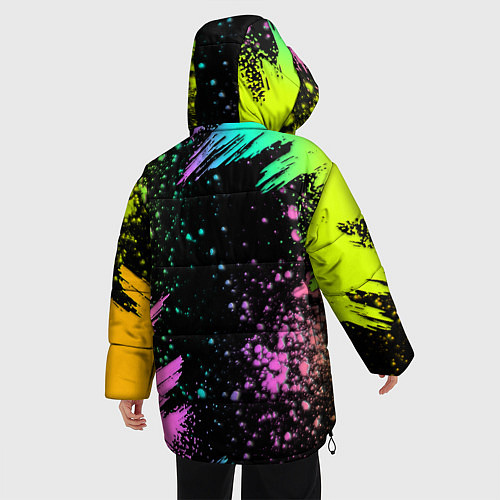 Женская зимняя куртка Rainbow Friends - Blue / 3D-Черный – фото 4