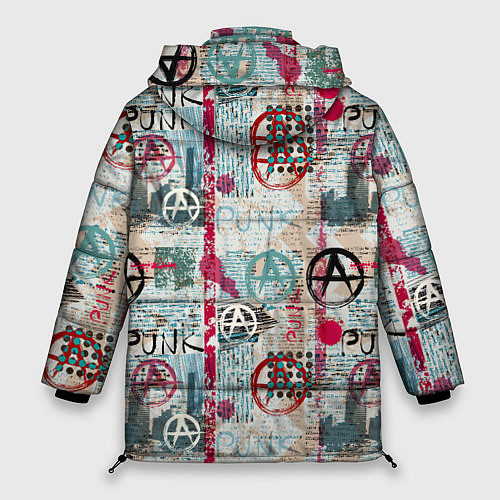 Женская зимняя куртка Анархия и панки / 3D-Светло-серый – фото 2
