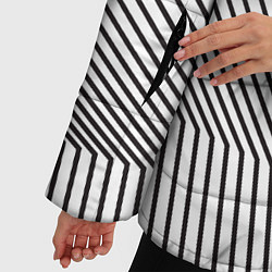 Куртка зимняя женская Ломанные линии и оптическая иллюзия, цвет: 3D-светло-серый — фото 2