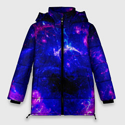 Женская зимняя куртка Неоновый космос со звездами