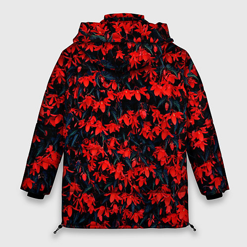 Женская зимняя куртка Красные бегонии / 3D-Красный – фото 2