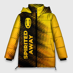 Куртка зимняя женская Spirited Away - gold gradient: по-вертикали, цвет: 3D-черный