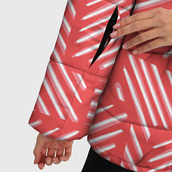 Куртка зимняя женская Прямоугольник в полоску, цвет: 3D-светло-серый — фото 2