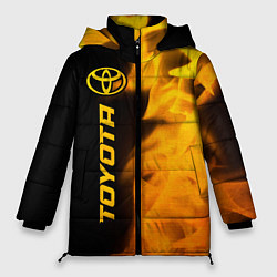 Женская зимняя куртка Toyota - gold gradient: по-вертикали
