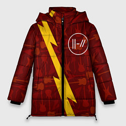 Куртка зимняя женская Twenty One Pilots гитары и молния, цвет: 3D-черный