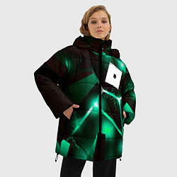 Куртка зимняя женская Roblox разлом плит, цвет: 3D-черный — фото 2