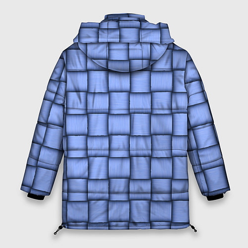 Женская зимняя куртка Фиолетовое ленточное плетение / 3D-Красный – фото 2