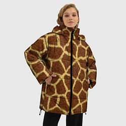 Куртка зимняя женская Текстура жирафа, цвет: 3D-светло-серый — фото 2