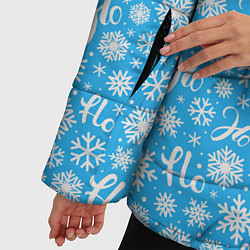 Куртка зимняя женская Снежинки ho-ho, цвет: 3D-черный — фото 2