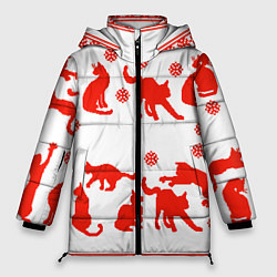 Женская зимняя куртка Котэ пиксель арт