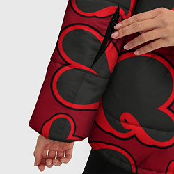 Куртка зимняя женская Black hearts, цвет: 3D-черный — фото 2