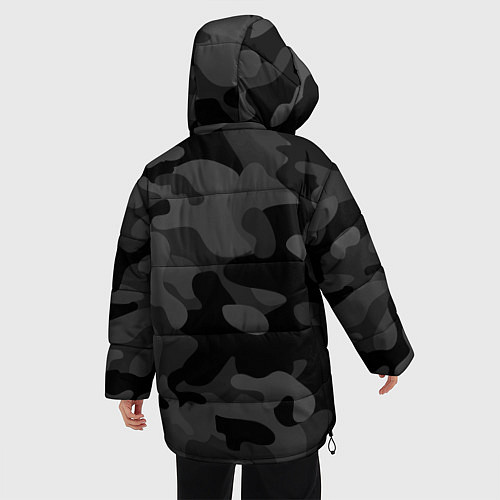 Женская зимняя куртка Черный ночной камуфляж / 3D-Черный – фото 4