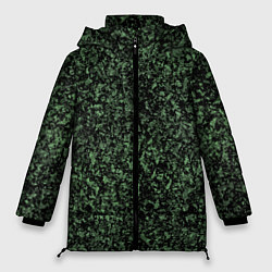 Куртка зимняя женская Черный и зеленый камуфляжный, цвет: 3D-светло-серый