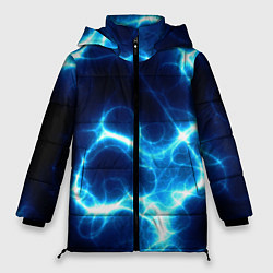 Куртка зимняя женская Молния грозовая - электрические разряды, цвет: 3D-красный