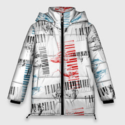 Куртка зимняя женская Играем джаз, цвет: 3D-красный